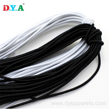 Round elastic cord 3 mm black white